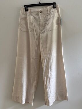 New MAEVE by Anthropologie The Collette Linen Pants Petite 6